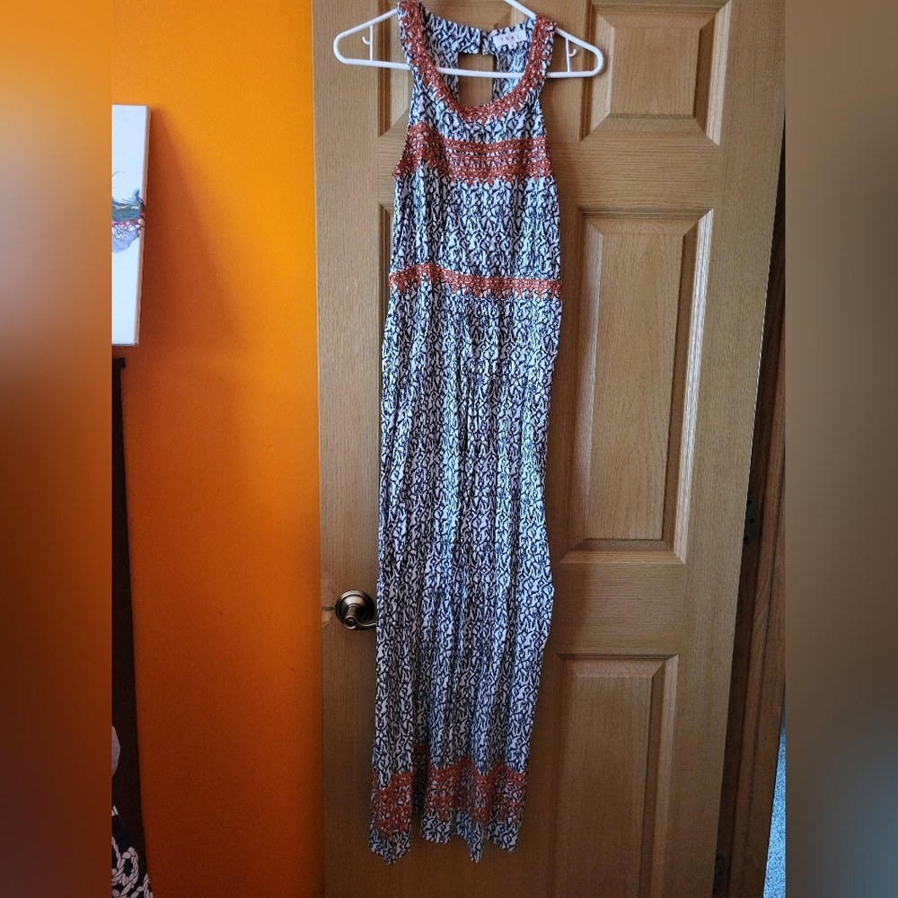 Stylish Black and Orange Women's Dress